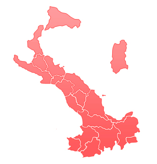 Italy upsidedown